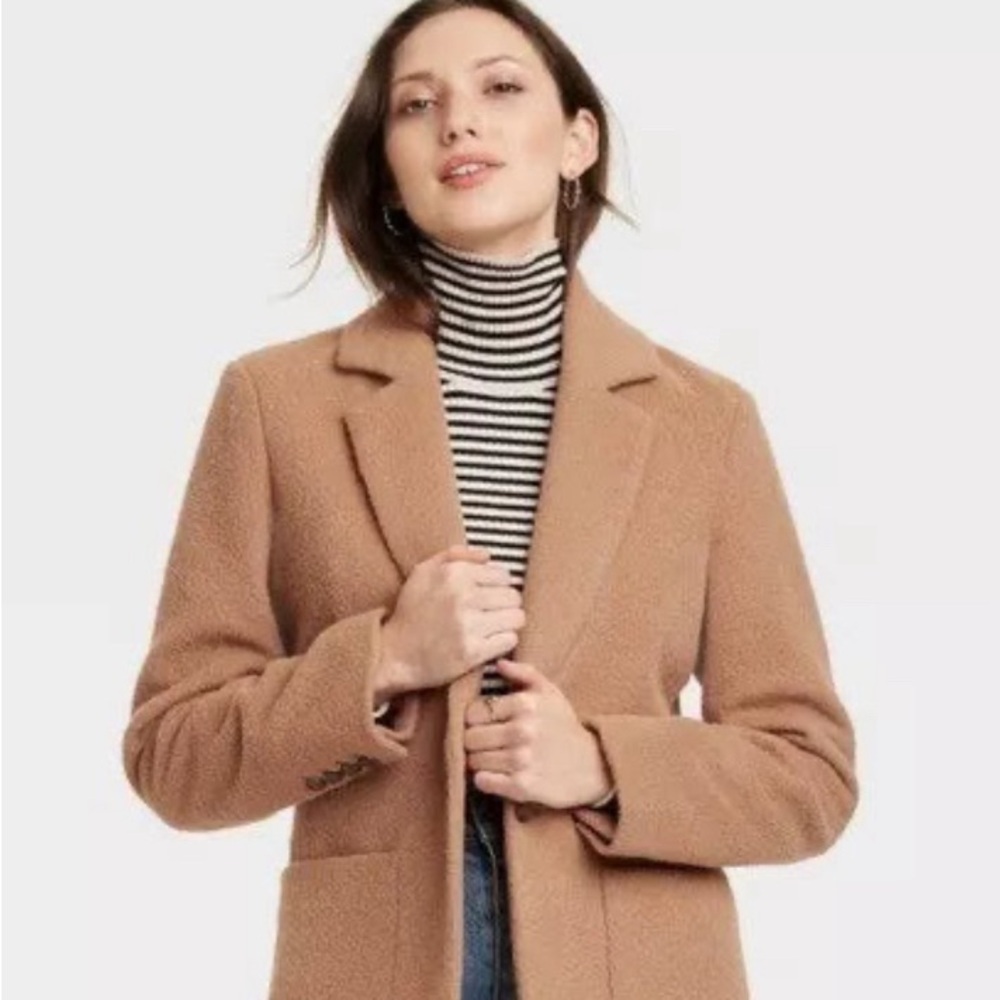 Camel Blazer Coat - Size XL - Madewell Dupe